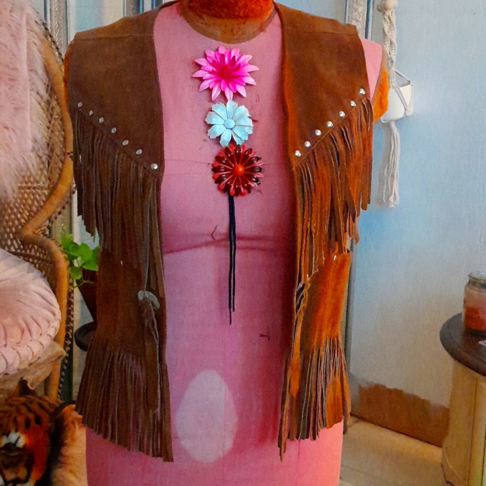 Leather Fringe Vest